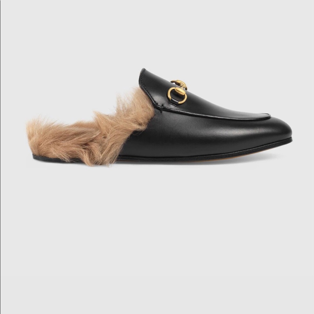 Gucci Princetown Fur Mule 38